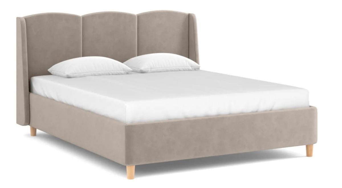 Кровать с ПМ 200*180 Милора нова Тк. Sky Velvet 03 + Основание с ПМ 200*180