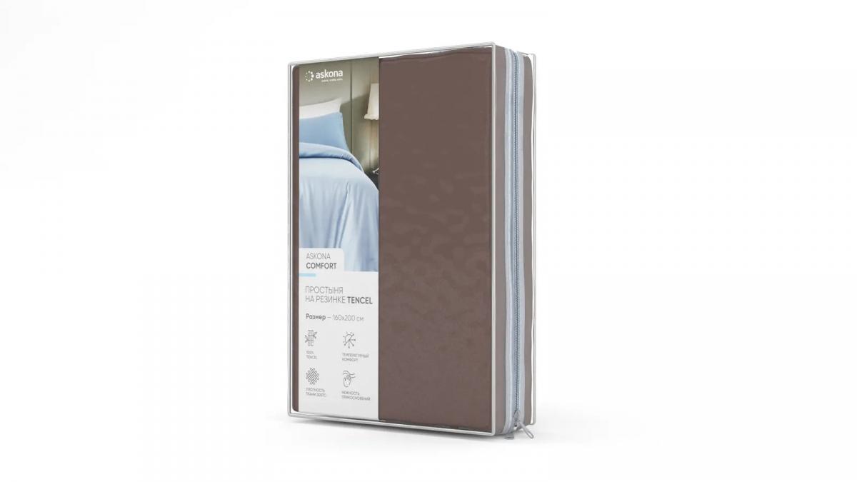 Простынь 160*200 Askona Comfort Tencel Макиато