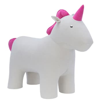 Пуф Unicorn Единорог,цвет Бело-розовый