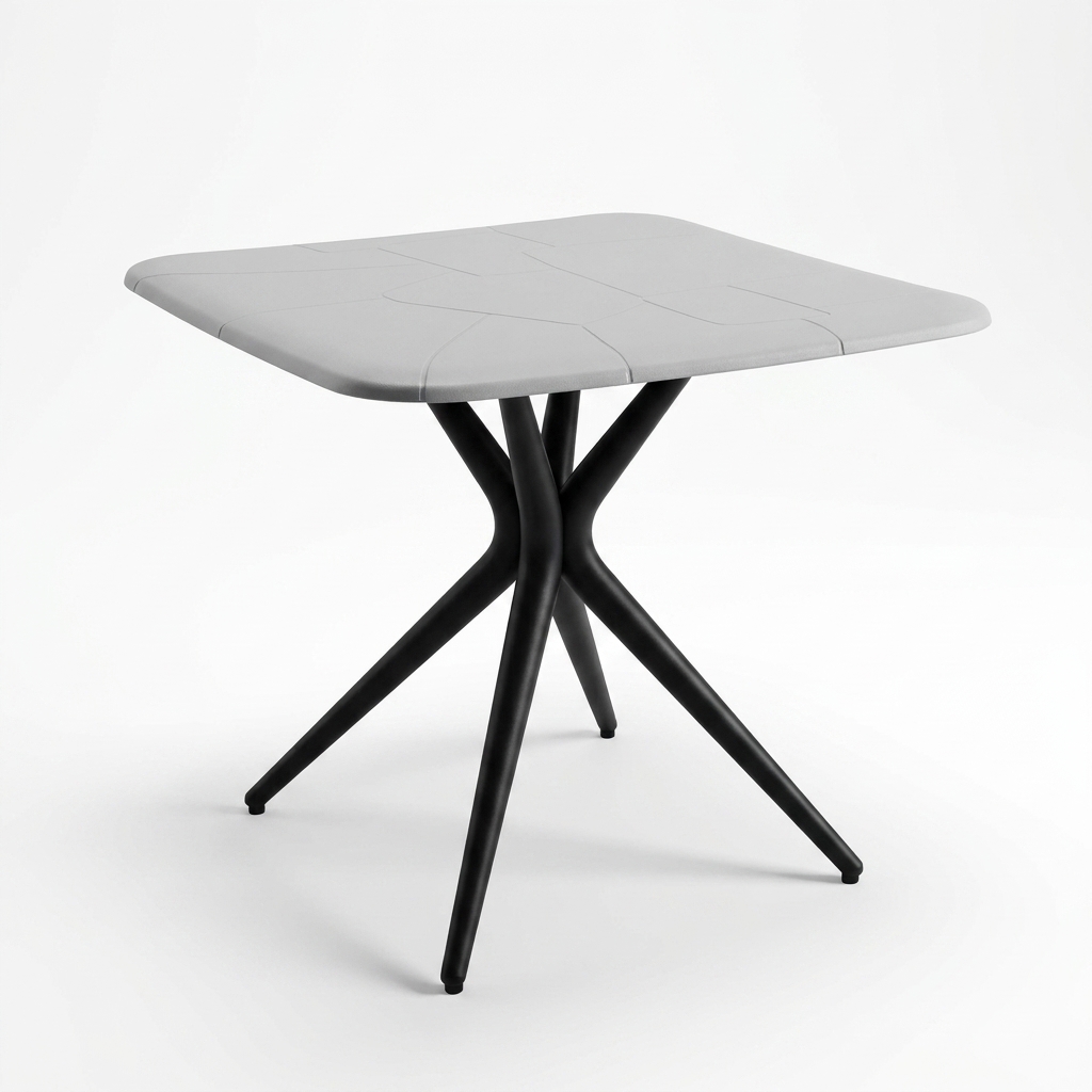 Стол Sheffilton SHT-TT30 83/83 Серый пластик TT73/Основание для стола Sheffilton SHT-TU30 черный пл