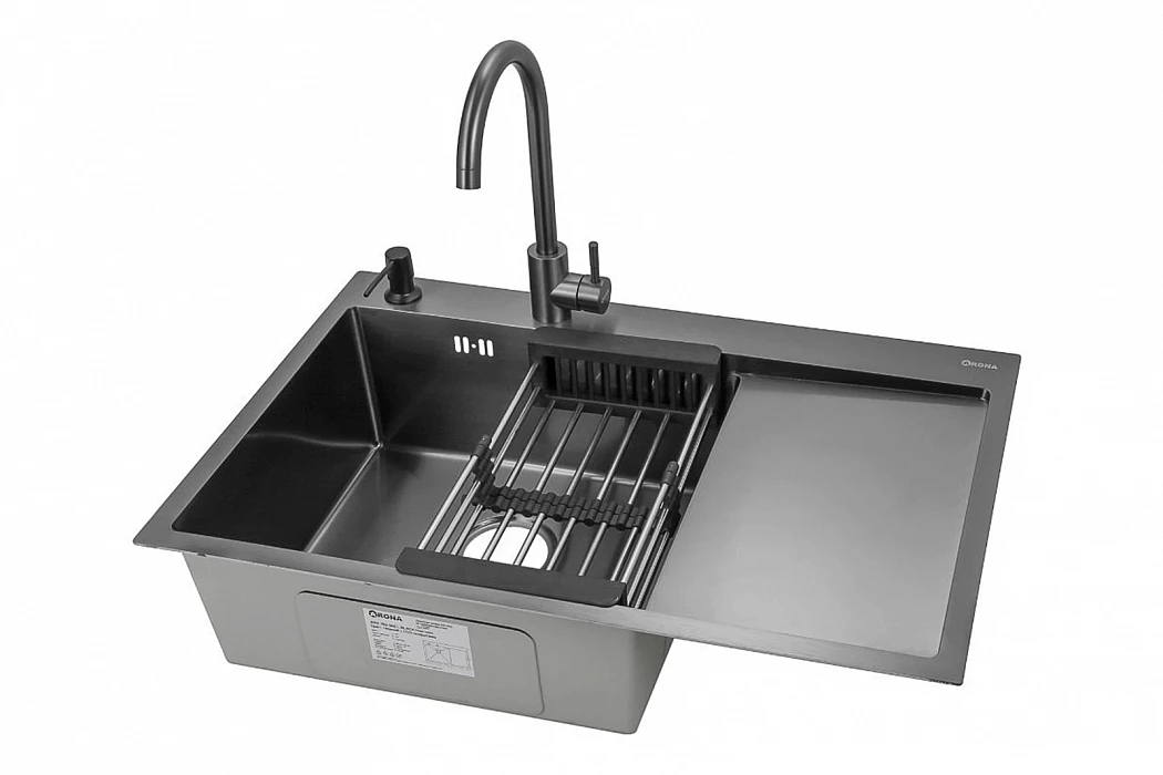 ARONA Мойка ARS 780*505 L BLACK PVD NANO
