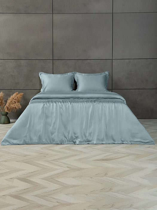 КПБ Askona Comfort Tencel (евро) Пыльный голубой