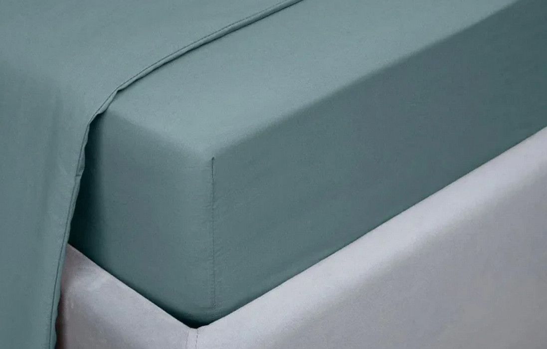 Простынь 090*200 Askona Comfort Cotton Серо-голубой