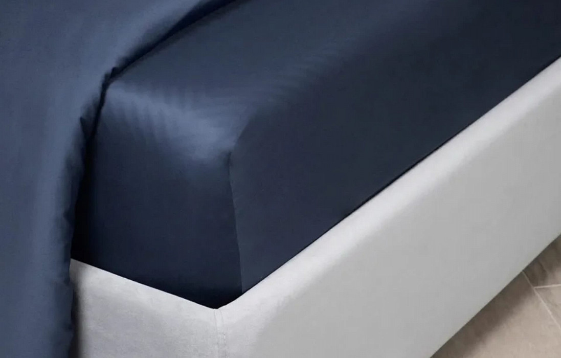 Простынь 160*200 Askona Home Navy blue