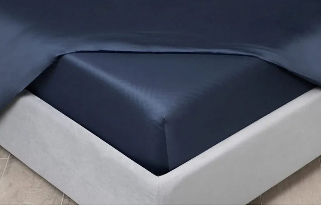 Простынь 180*200 Askona Home Navy blue