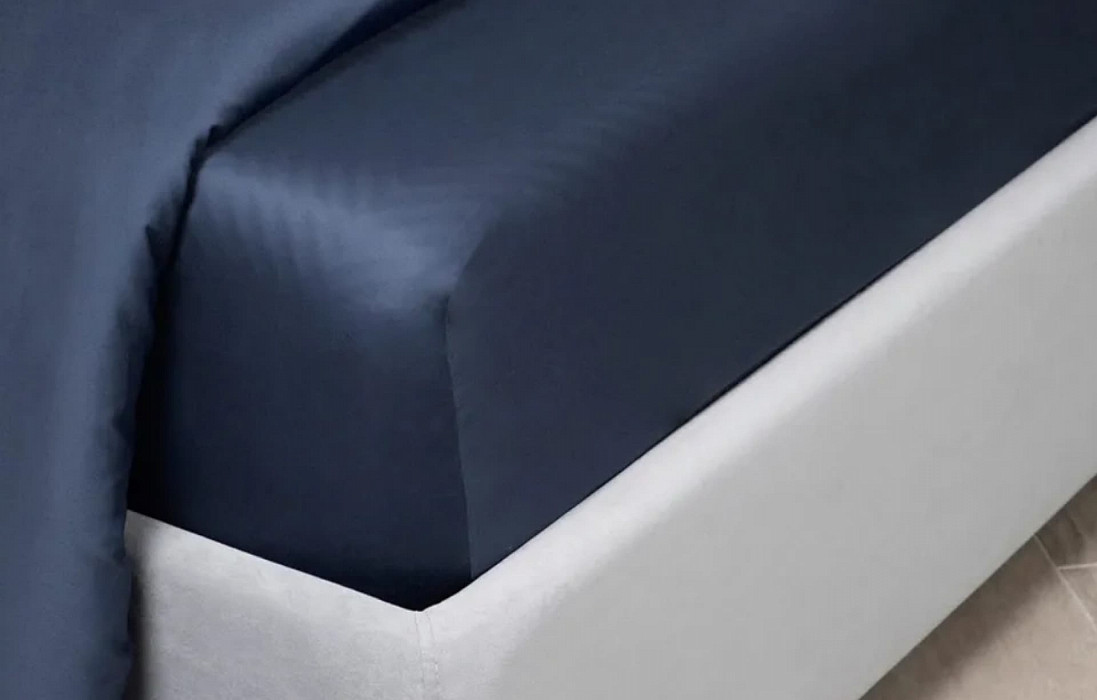 Простынь 090*200 Askona Home Navy blue