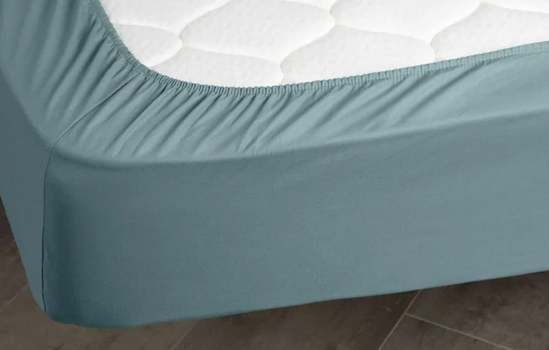 Простынь 090*200 Askona Comfort Cotton Серо-голубой