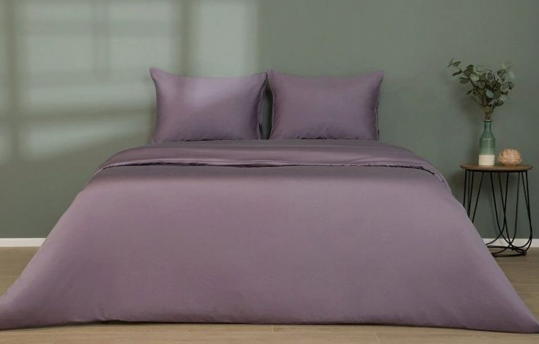 Простынь 180*200 Askona Comfort Maco Sateen Лиловая дымка