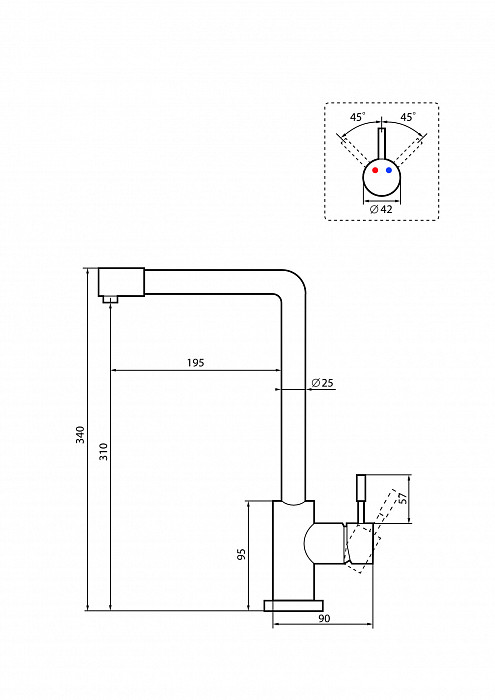 Кухонный смеситель KANZLER KAF 4002-4 BLACK PVD