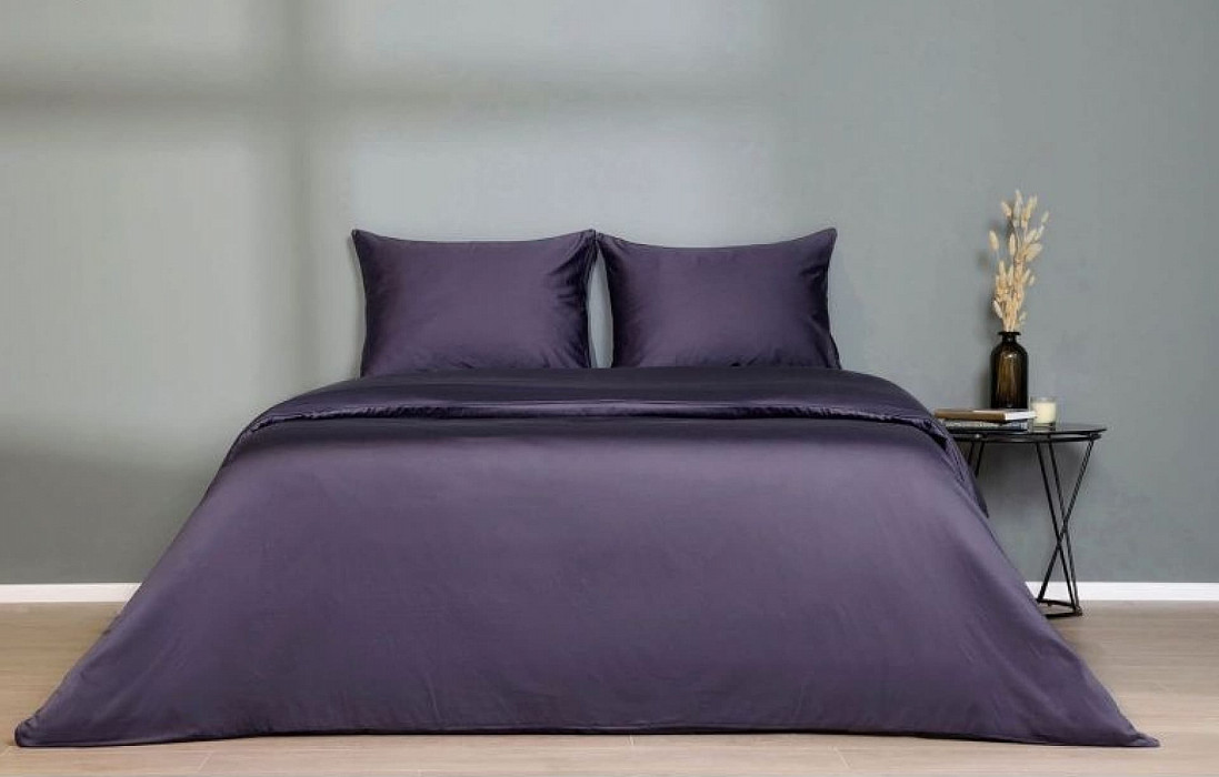 Простынь 140*200 Askona Comfort Maco Sateen Синий топаз