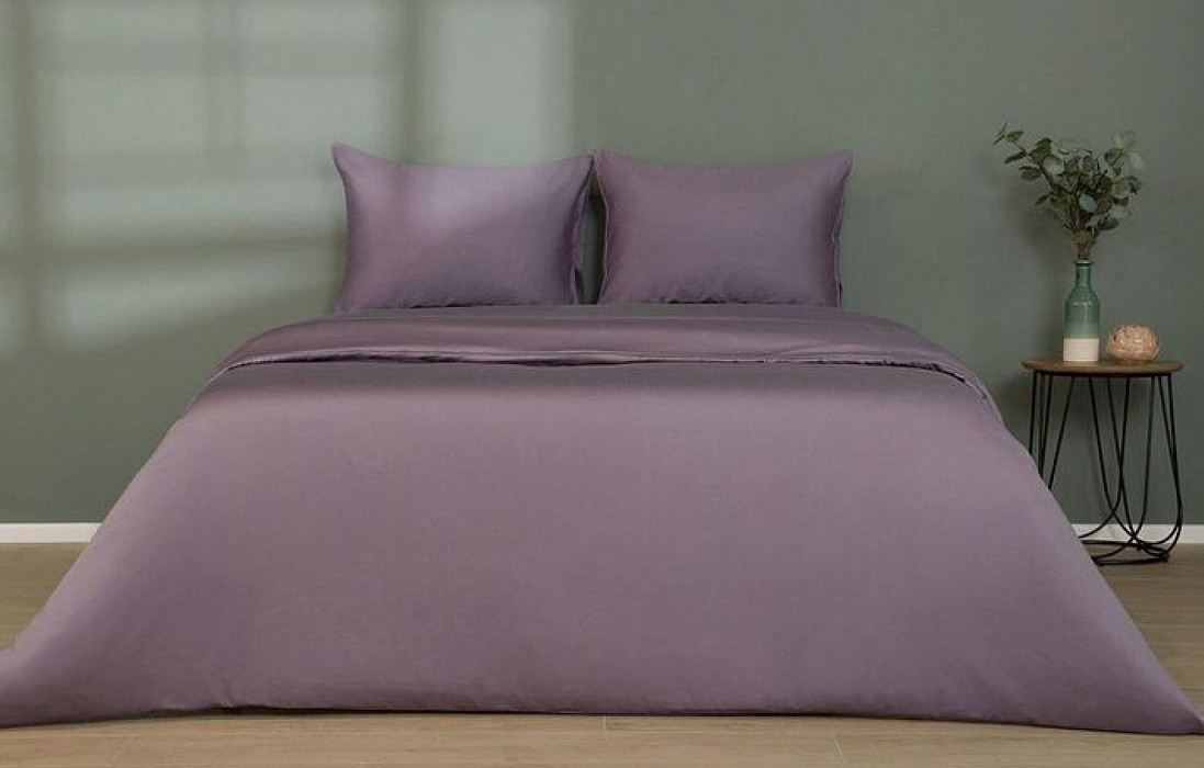 КПБ Askona Comfort Maco Sateen (евро) Лиловая дымка