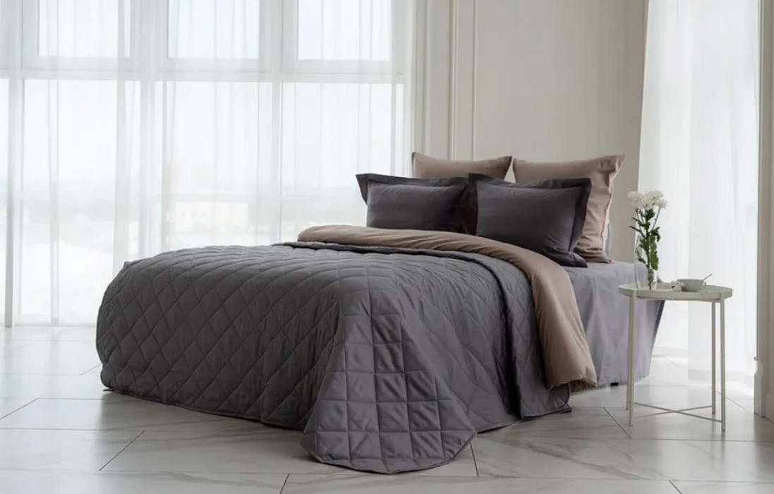 Покрывало Хлопковое Askona Home 220*240 Пепельный