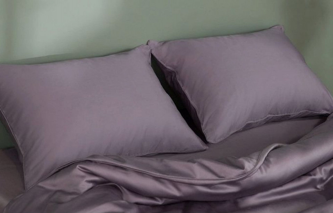 Простынь 180*200 Askona Comfort Maco Sateen Лиловая дымка