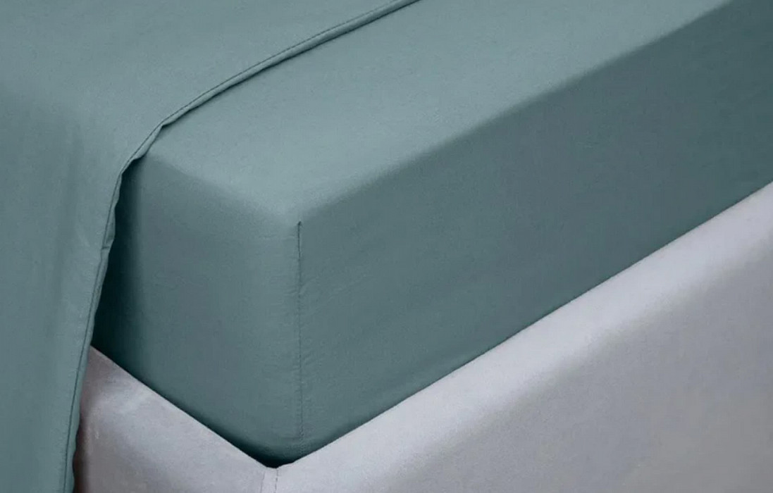 Простынь 220*240 Askona Comfort Cotton Серо-голубой