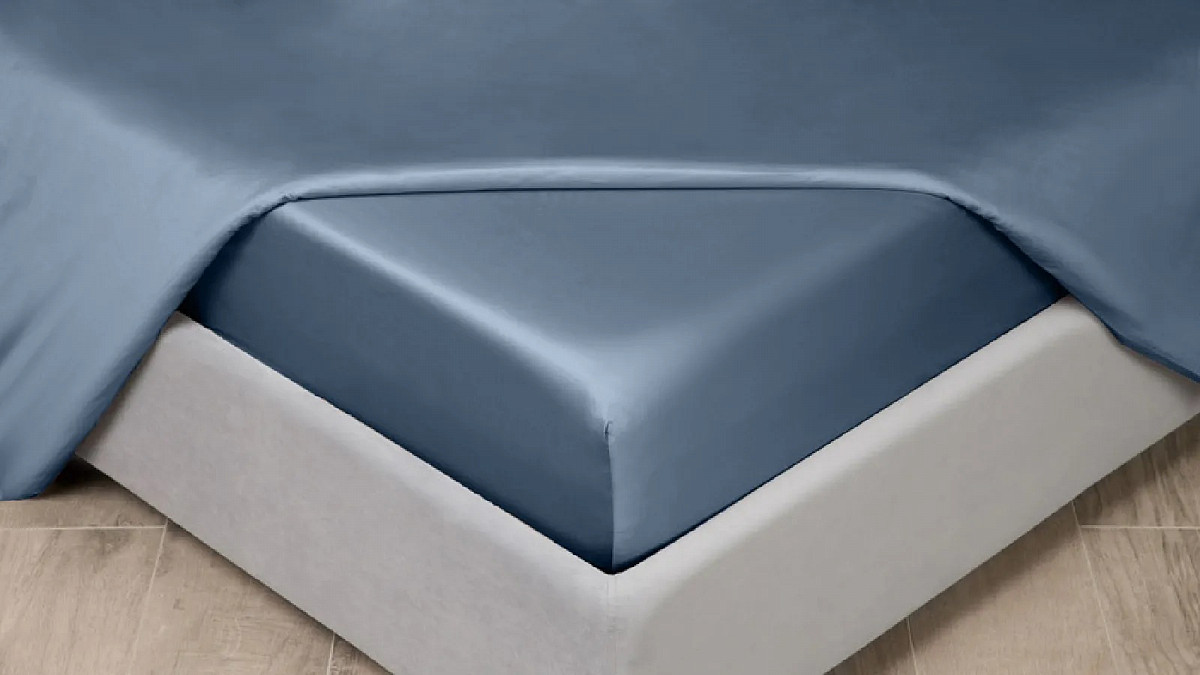 Простынь 160*200 Askona Home Синий лед
