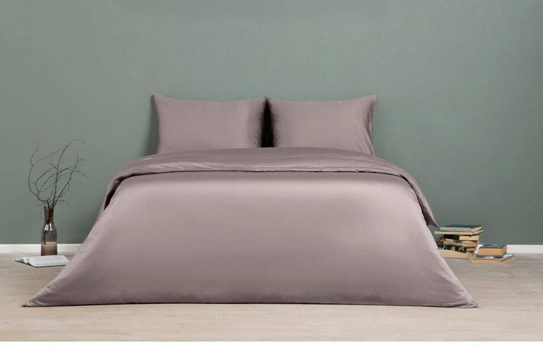 Простынь 180*200 Askona Comfort Maco Sateen Пепельный