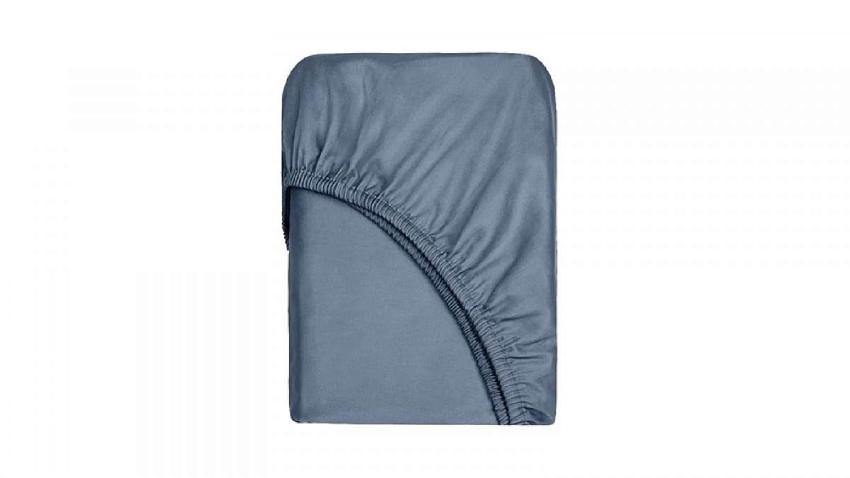 Простынь 160*200 Askona Home Синий лед