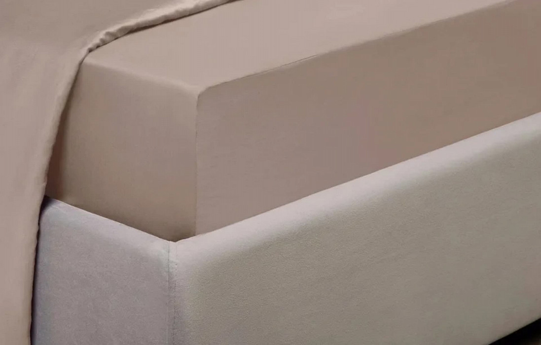Простынь 180*200 Askona Comfort Maco Sateen Кремовый
