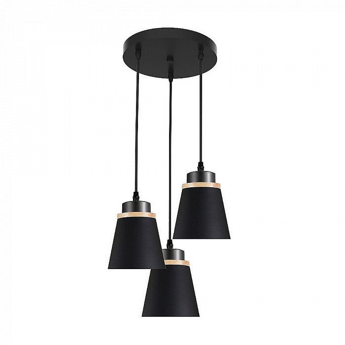 Люстра в стиле модерн 30136/3BK BK+WD ЭкономСвет