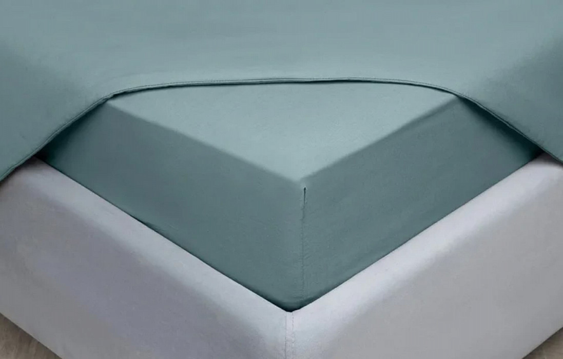 Простынь 220*240 Askona Comfort Cotton Серо-голубой