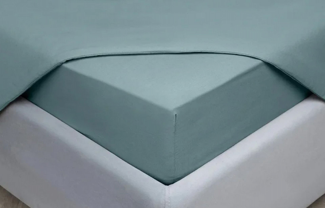 Простынь 090*200 Askona Comfort Cotton Серо-голубой