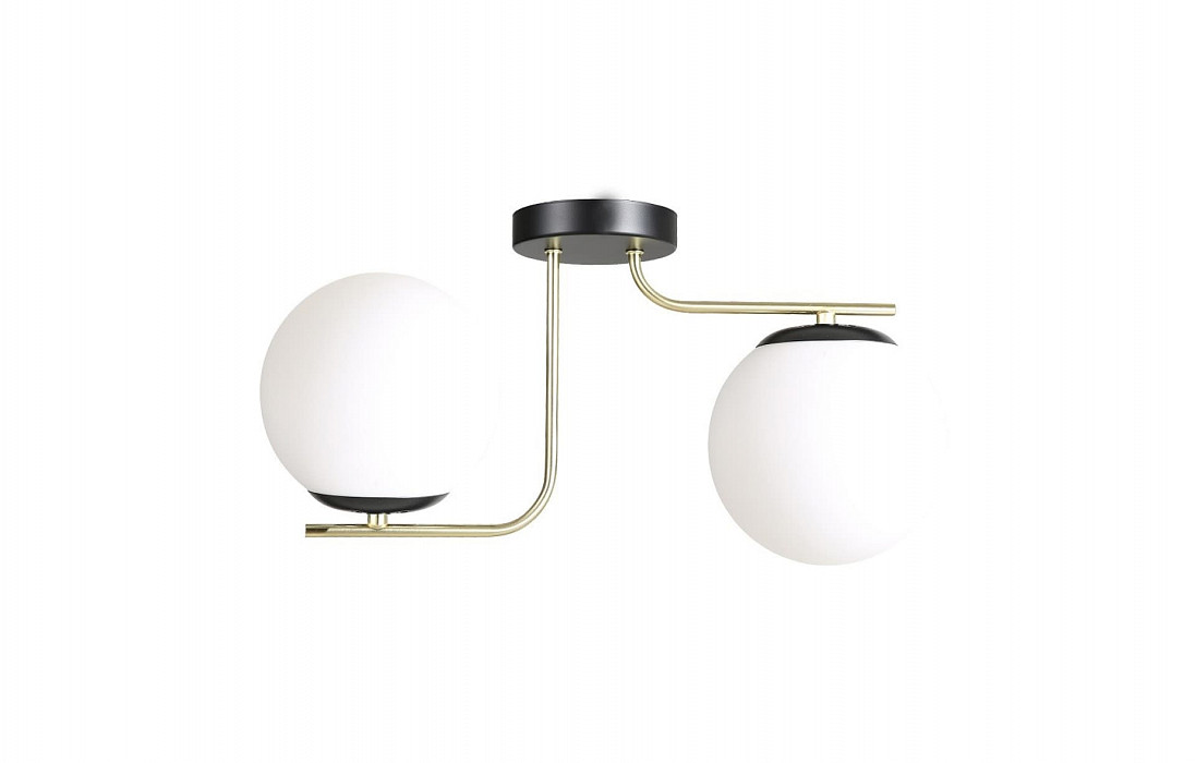 Люстра в стиле модерн 12198/2BK+GD WT ЭкономСвет