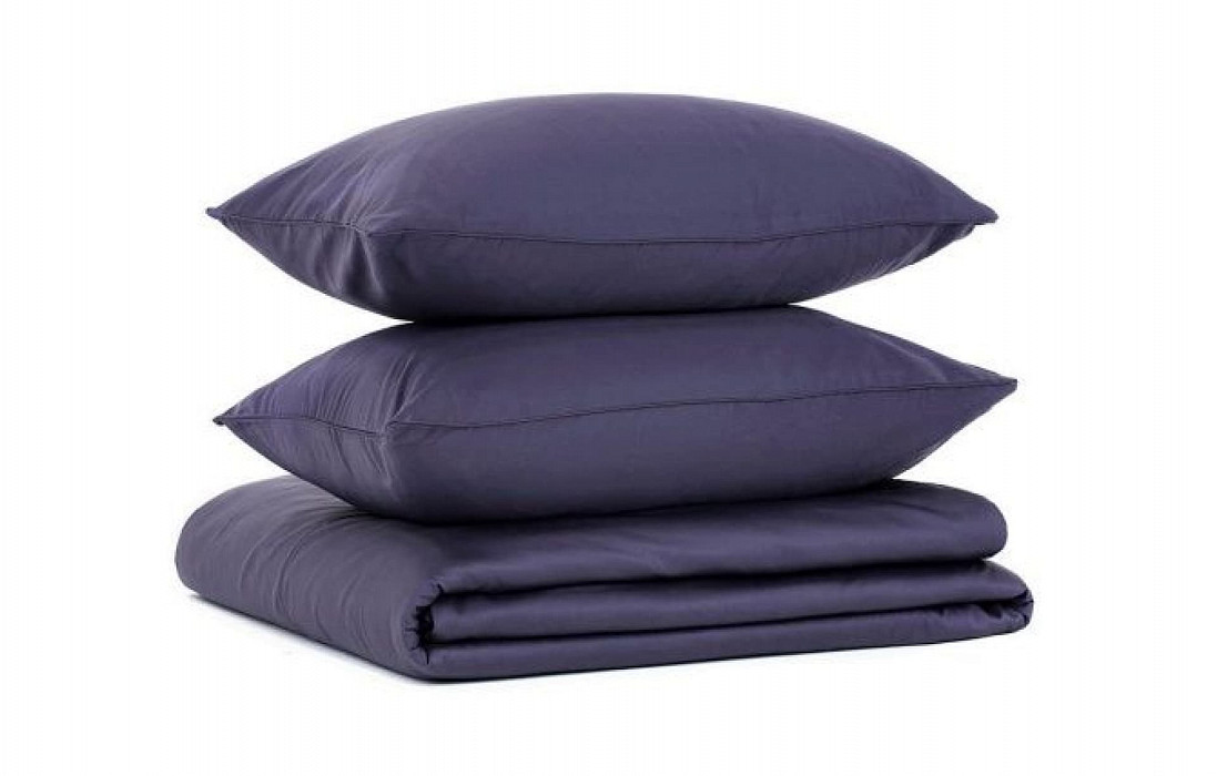 КПБ Askona Comfort Maco Sateen (евро) Синий топаз